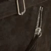 Bolso bandolera mediano con cremallera – Gris oscuro