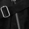 Bolso bandolera mediano con cremallera – Negro