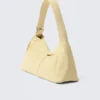 Bolso bandolera pequeño con cierre y forma holgada – Amarillo claro