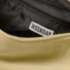 Bolso bandolera pequeño con cierre y forma holgada – Amarillo claro