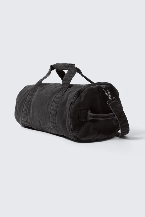 Bolso bandolera redondeado de lona – Gris oscuro Bolso bandolera redondeado de lona – Gris oscuro
