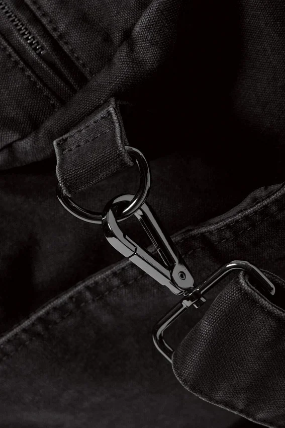 Bolso bandolera redondeado de lona – Gris oscuro Bolso bandolera redondeado de lona – Gris oscuro