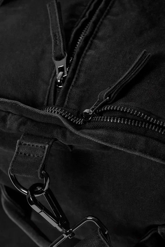 Bolso bandolera redondeado de lona – Gris oscuro Bolso bandolera redondeado de lona – Gris oscuro