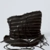 Bolso con múltiples cremalleras de denim lavado – Negro Bolso con múltiples cremalleras de denim lavado – Negro