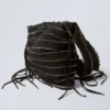 Bolso con múltiples cremalleras de denim lavado – Negro Bolso con múltiples cremalleras de denim lavado – Negro