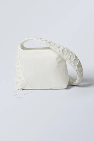 Bolso de hombro con cordón – Blanco