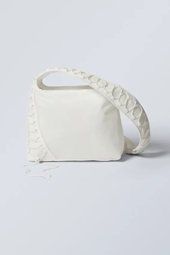 Bolso de hombro con cordón – Blanco Bolso de hombro con cordón – Blanco