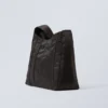 Bolso de hombro con ribete – Marrón oscuro Bolso de hombro con ribete – Marrón oscuro