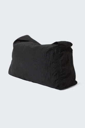 Bolso de hombro grande de ripstop – Negro