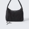 Bolso de hombro rectangular de pana – Negro Bolso de hombro rectangular de pana – Negro