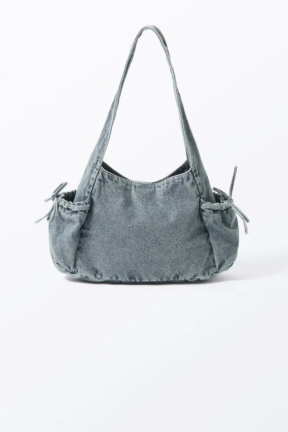 Bolso de hombro rectangular – Denim azul Bolso de hombro rectangular – Denim azul