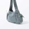 Bolso de hombro rectangular – Denim azul Bolso de hombro rectangular – Denim azul