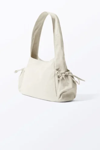 Bolso de hombro rectangular – Gris claro