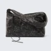 Bolso de hombro rectangular recubierto – Negro recubierto Bolso de hombro rectangular recubierto – Negro recubierto