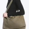 Bolso de hombro unisex de lona – Verde caqui Bolso de hombro unisex de lona – Verde caqui