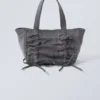 Bolso de lona con lazo – Gris lavado Bolso de lona con lazo – Gris lavado
