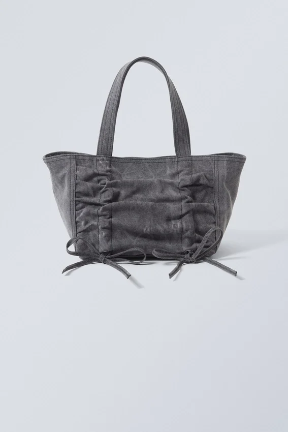 Bolso de lona con lazo – Gris lavado Bolso de lona con lazo – Gris lavado