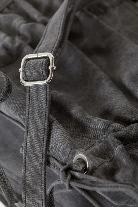 Bolso de lona con lazo – Gris lavado Bolso de lona con lazo – Gris lavado