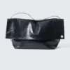 Bolso de mano grande de imitación de piel – Azul marino oscuro