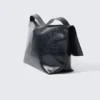 Bolso de mano grande de imitación de piel – Azul marino oscuro