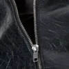 Bolso de mano grande de imitación de piel – Azul marino oscuro