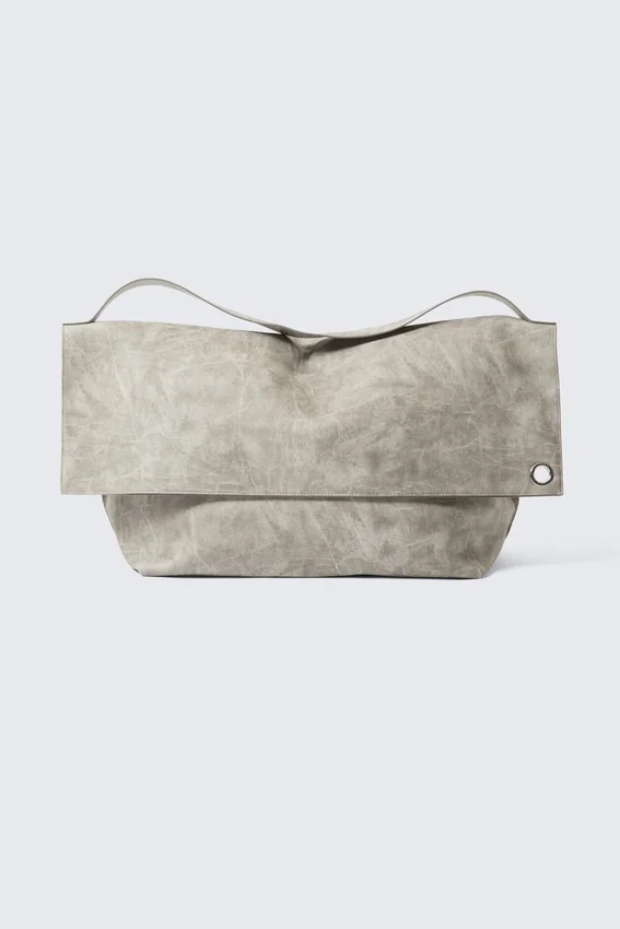 Bolso de mano grande de imitación de piel – Light Dusty Mole Bolso de mano grande de imitación de piel – Light Dusty Mole