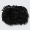Bolso mediano con cremallera de piel sintética – Negro