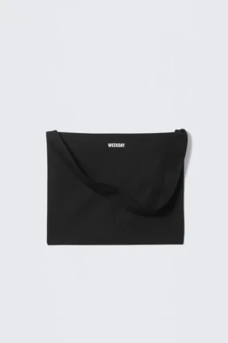 Bolso tote de lona Weekday – Negro