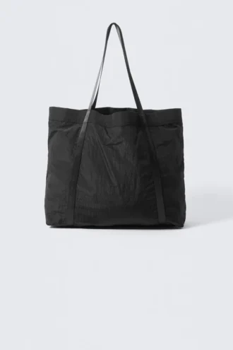 Bolso tote de nailon – Negro