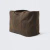 Bolso tote grande de lona de algodón encerado – Marrón oscuro Bolso tote grande de lona de algodón encerado – Marrón oscuro