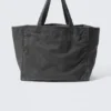 Bolso tote grande lavado – Negro lavado