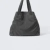 Bolso tote grande lavado – Negro lavado