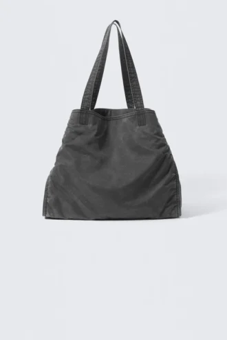 Bolso tote grande lavado – Negro lavado