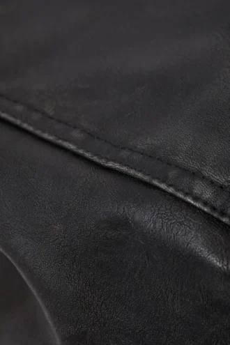 Bolso tote mediano de imitación de cuero – Oscuro