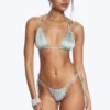 Braguita de bikini brasileña con lazos – Gris claro empolvado Braguita de bikini brasileña con lazos – Gris claro empolvado