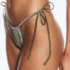 Braguita de bikini brasileña con lazos – Gris polvoriento Braguita de bikini brasileña con lazos – Gris polvoriento