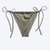 Braguita de bikini brasileña con lazos – Gris polvoriento Braguita de bikini brasileña con lazos – Gris polvoriento