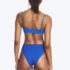 Braguita de bikini brasileña de talle alto – Azul brillante