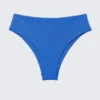 Braguita de bikini brasileña de talle alto – Azul brillante