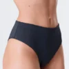 Braguita de bikini brasileña de talle alto – Azul oscuro