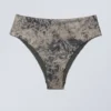 Braguita de bikini brasileña de talle alto estampada – Dark Mole – Scribble Braguita de bikini brasileña de talle alto estampada – Dark Mole – Scribble