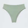 Braguita de bikini brasileña de talle alto – Verde pastel