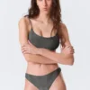 Braguita de bikini brasileña de talle medio con purpurina – Gris – Purpurina Braguita de bikini brasileña de talle medio con purpurina – Gris – Purpurina