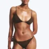Braguita de bikini brasileña tipo tanga – Marrón oscuro Braguita de bikini brasileña tipo tanga – Marrón oscuro