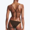 Braguita de bikini brasileña tipo tanga – Marrón oscuro Braguita de bikini brasileña tipo tanga – Marrón oscuro