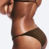 Braguita de bikini brasileña tipo tanga – Marrón oscuro Braguita de bikini brasileña tipo tanga – Marrón oscuro