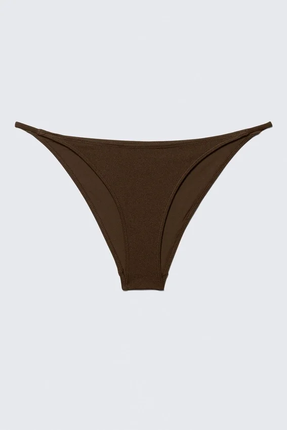 Braguita de bikini brasileña tipo tanga – Marrón oscuro Braguita de bikini brasileña tipo tanga – Marrón oscuro