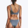 Braguita de bikini con escote redondeado – Azul medio apagado Braguita de bikini con escote redondeado – Azul medio apagado