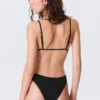 Braguita de bikini con escote redondeado – Negro Braguita de bikini con escote redondeado – Negro