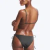 Braguita de bikini con tirantes y lazos – Gris oscuro Braguita de bikini con tirantes y lazos – Gris oscuro